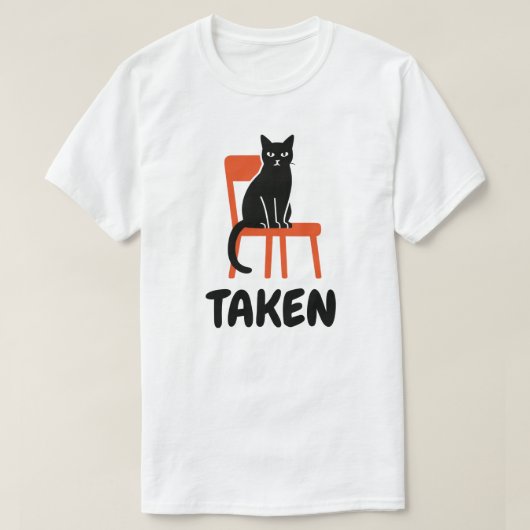 T-shirt Design de chat noir pris (Design devant)