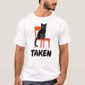 T-shirt Design de chat noir pris (Devant)
