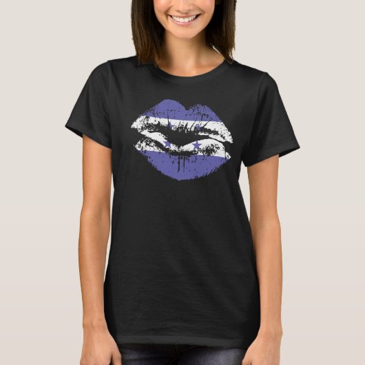 T-shirt Design de chemise Honduras Lips pour les femmes. (Devant)
