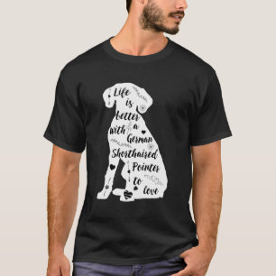 T-shirt Design De Chemise Pointeur Allemand À Brun Pour Gs