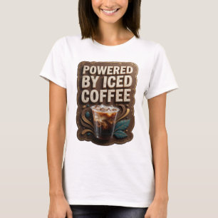 T-shirt Design de citation de café glacé motorisé par Gold