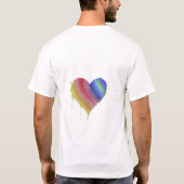 T-shirt Design de coeur coloré (Dos)
