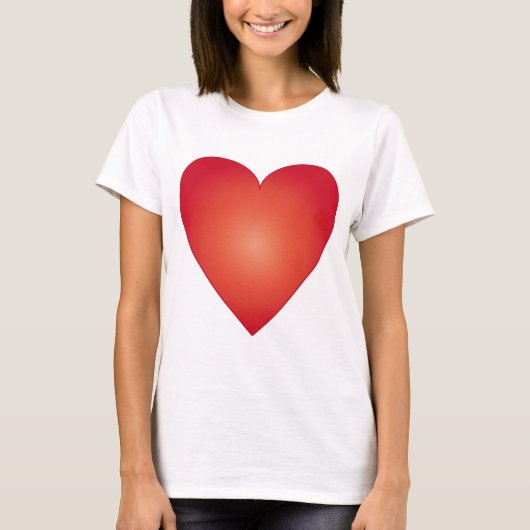 T-shirt Design de coeur rouge (Devant)