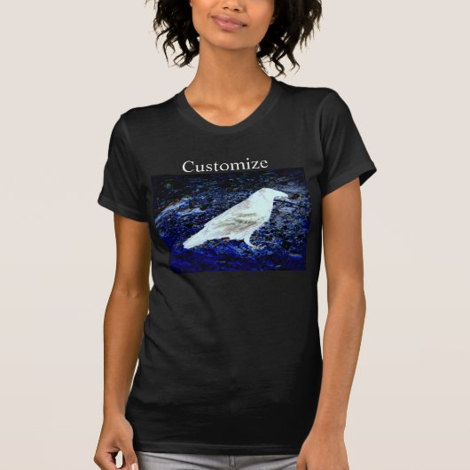 T-shirt Design de corneille blanche (Devant)