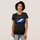 T-shirt Design de corneille blanche (Devant entier)