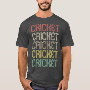 T-shirt Design de cricket de style rétro
