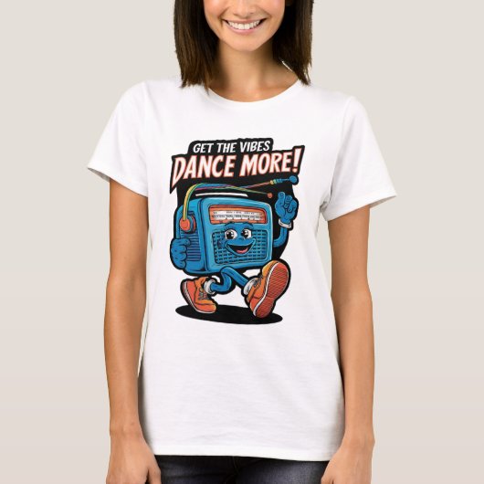T-shirt Design de danse amusant (Devant)