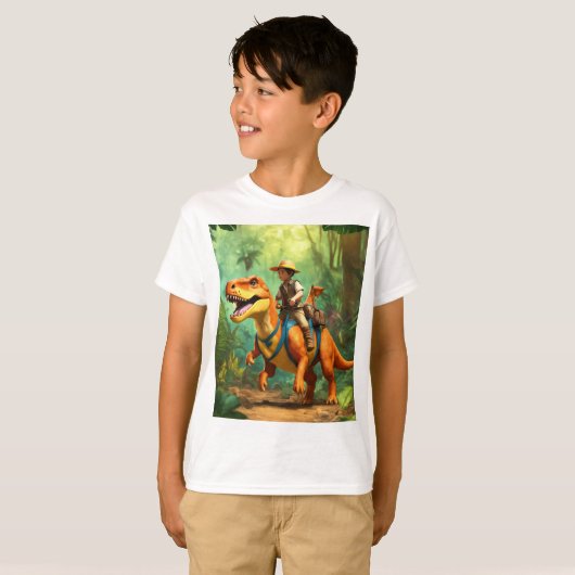 T-shirt design de dinosaures adorable et mignon (Devant entier)