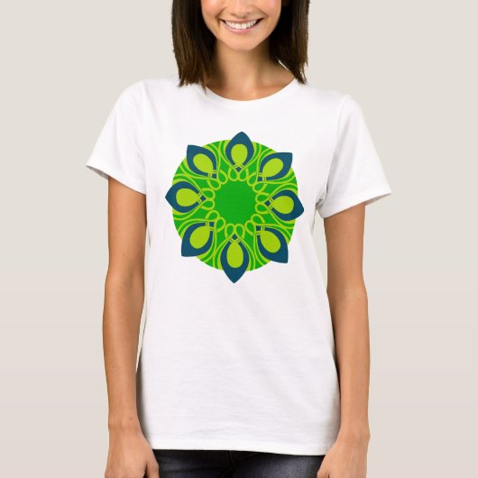 T-shirt design de fleurs orientales chic (Devant)