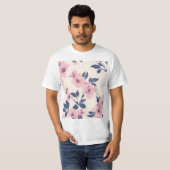 T-shirt Design de fleurs roses (Devant entier)