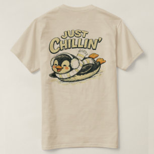 T-shirt design de manchot « Just Chillin’ » détendu