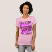 T-shirt Design de natation de baleine rose (Devant entier)