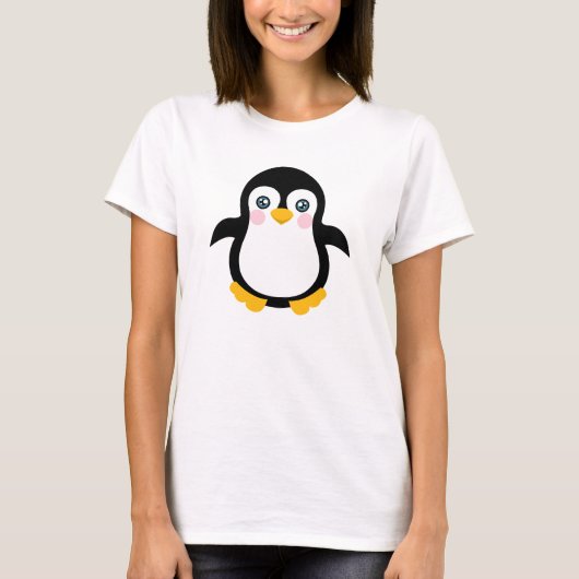 T-shirt Design de pingouin de dessin (Devant)
