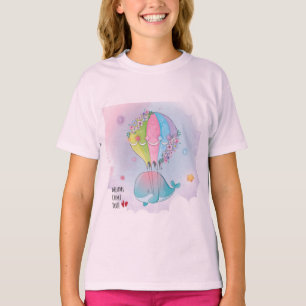 T-shirt Design de poisson rose
