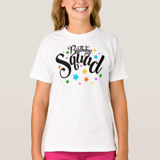 T-shirt Design de soirée d'anniversaire Squad pour enfants