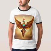 T-shirt "Design de tatouage d'aigle en cristal complexe - (Devant)