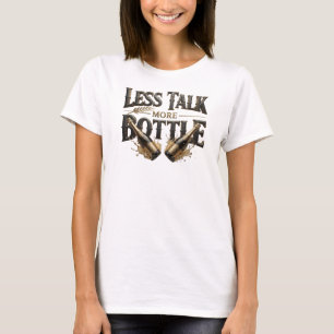 T-shirt Design de texte BOUTEILLE MOINS DE PAROLE Orange é