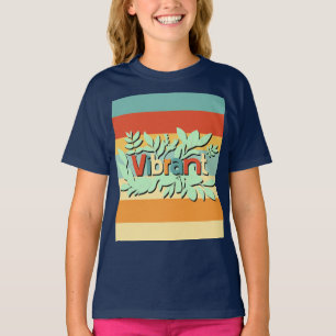 T-shirt Design de texte coloré botanique dynamique