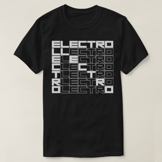 T-shirt Design de texte en gras ELECTRO (Design devant)