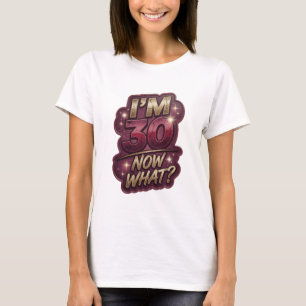 T-shirt Design de texte Iconique Or J'AI 30 MAINTENANT QUO