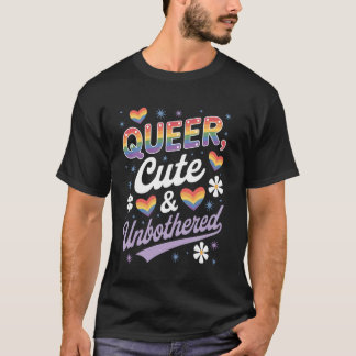 T-shirt Design de texte QUEER, mignon et imperturbable