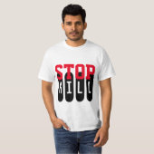 T-shirt Design de texte simple "STOP KILL" (Devant entier)