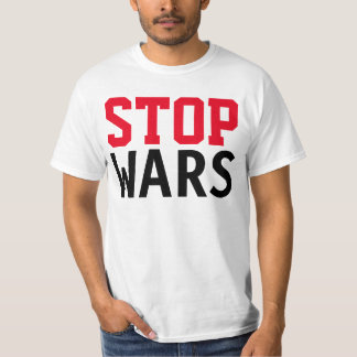 T-shirt Design de texte simple "STOP WARS"
