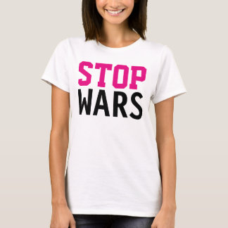 T-shirt Design de texte simple "STOP WARS"