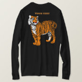 T-shirt Design de tigre personnalisé en noir sauvage multi (Design dos)