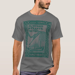 T-shirt Design de timbre Postal vintage Zanzibar1