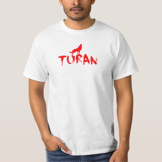 T-shirt Design de Turan Red Wolf (Devant)