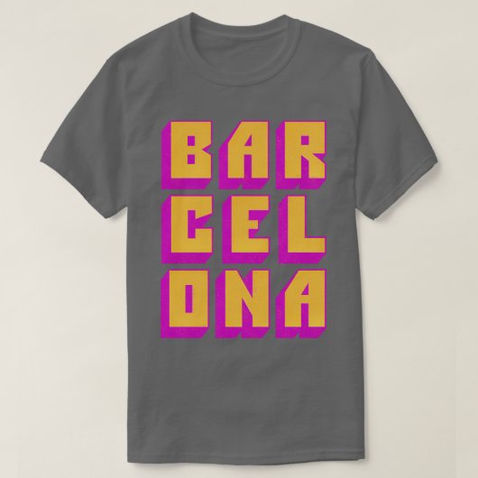 T-shirt Design de typographie de style rétro de Barcelone (Design devant)