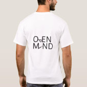 T-shirt Design de typographie moderne "Open Mind" (Dos)