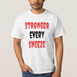 T-shirt Design de typographie Plus fort chaque éternuement