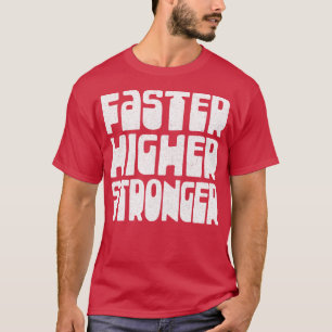 T-shirt Design de typographie plus rapide de l'athlétisme 