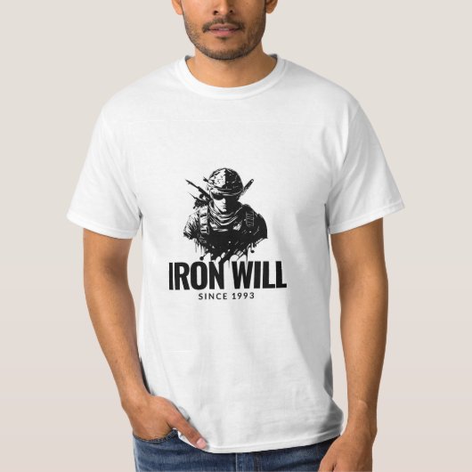 T-shirt design de volonté de fer (Devant)