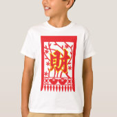 T-shirt Design d'enveloppe rouge chinoise avec symbole de (Devant)