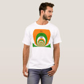 T-shirt Design des couleurs du drapeau national indien. Ha (Devant entier)