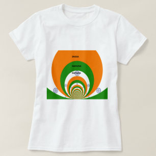 T-shirt Design des couleurs du drapeau national indien. Ha