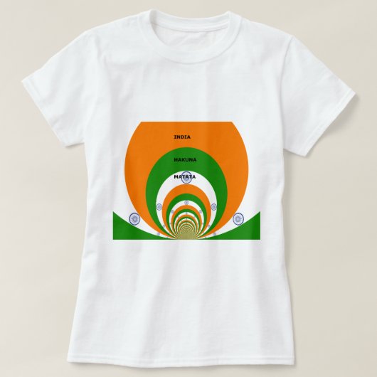 T-shirt Design des couleurs du drapeau national indien. Ha (Design devant)