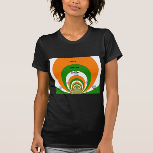 T-shirt Design des couleurs du drapeau national indien. Ha (Devant)