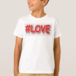 T-shirt Design d'expression mignon "#LOVE". Commandez dès 