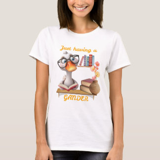 T-shirt Design d'oie mignonne, nerdy, oie geek