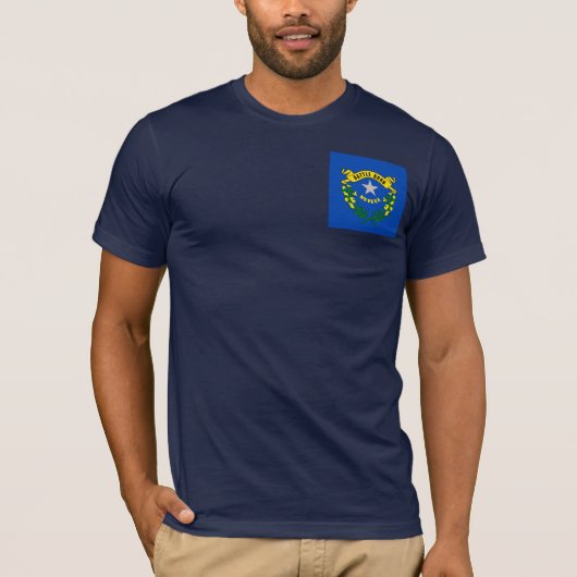 T-shirt Design du drapeau d'état du Nevada (Devant)