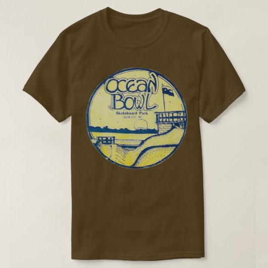 T-shirt Design du parc de skateboard Ocean bowl (Design devant)