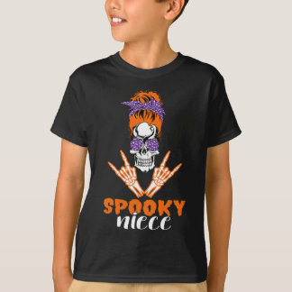 T-shirt Design éffrayant nièce Pour Halloween Drôle Crâne