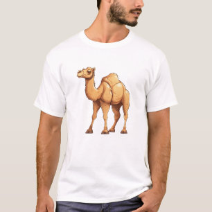 T-shirt Design élégant Camel, Motif Exotique pour la Natur