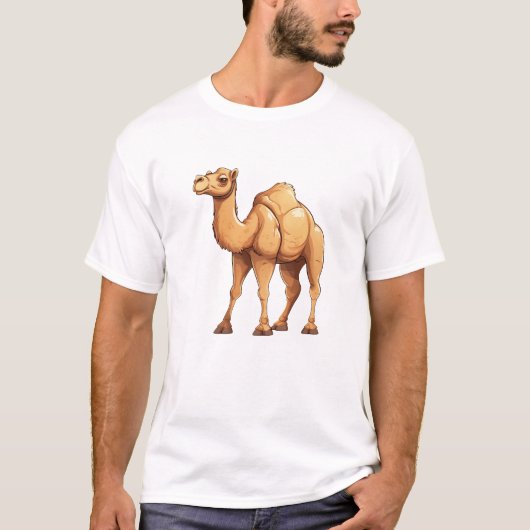 T-shirt Design élégant Camel, Motif Exotique pour la Natur (Devant)
