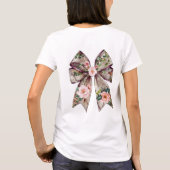 T-shirt Design élégant de Bow Floral - Romantique Nature-I (Dos)