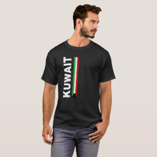 T-shirt design élégant du drapeau kuwait